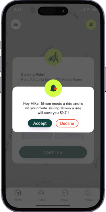 How does it work? - 4th Screenshot of Diddigò App - for Passengers